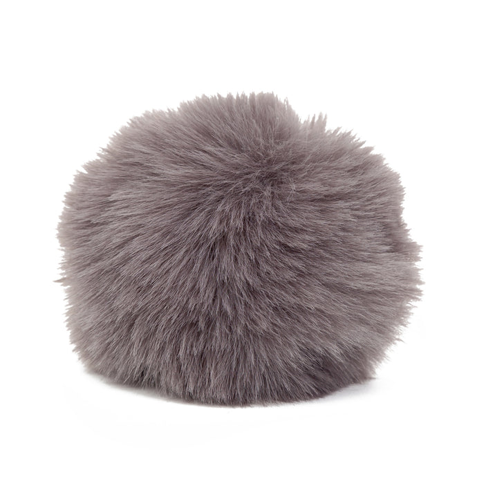 Bonnet Beige Long Pompon Fourrure Synthétique Cold 3117